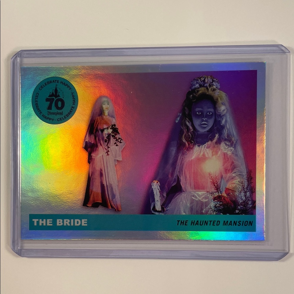 Disney Haunted Mansion The Bride Holographic Trading Card - Purple Teal Pink